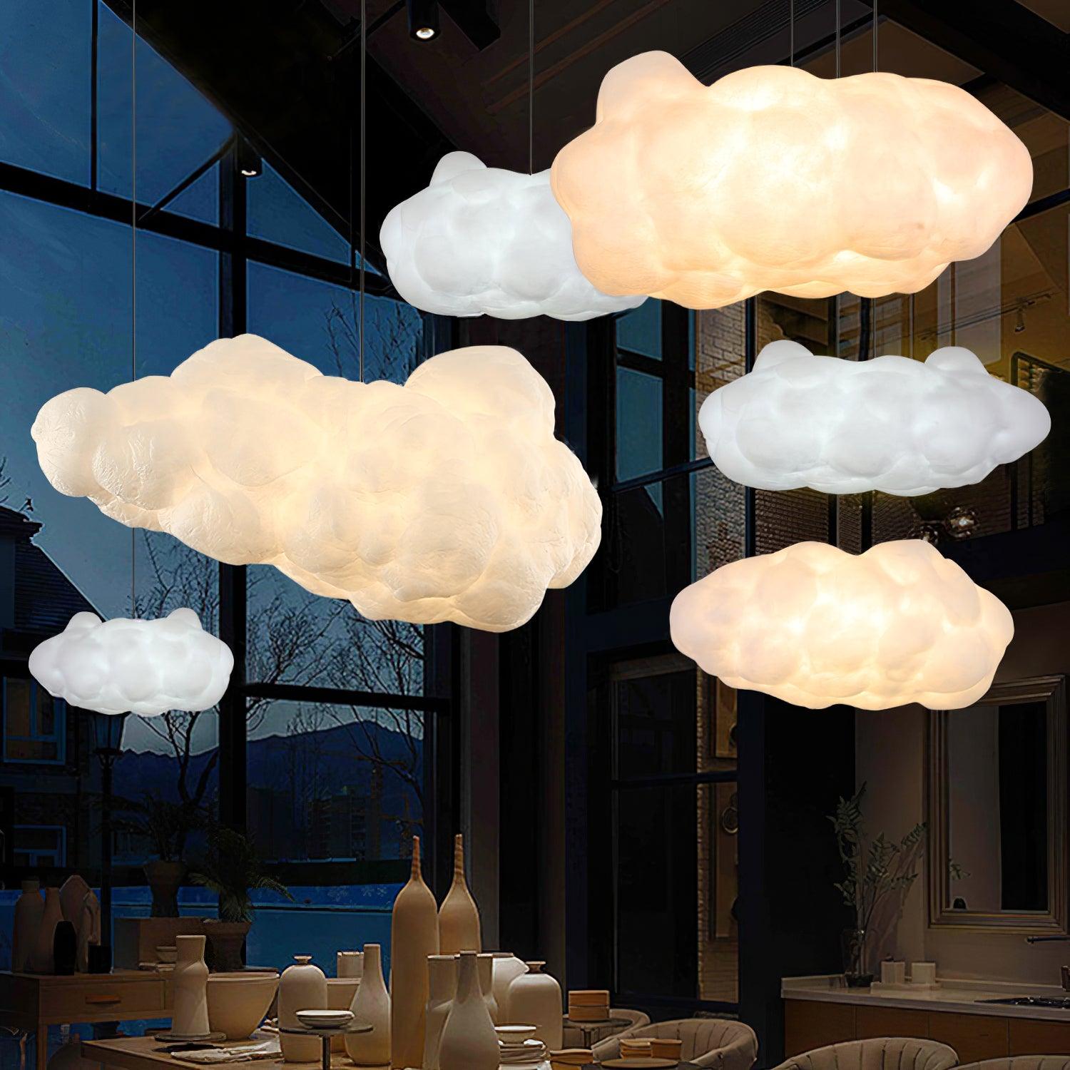 Cloudy Pendel Lampe | Moderne LED Design | Blødt Diffust Lys | Minimalistisk Indretning | UL CE SAA Certificeret | Fastmonteret | Jern Metal Bomuld