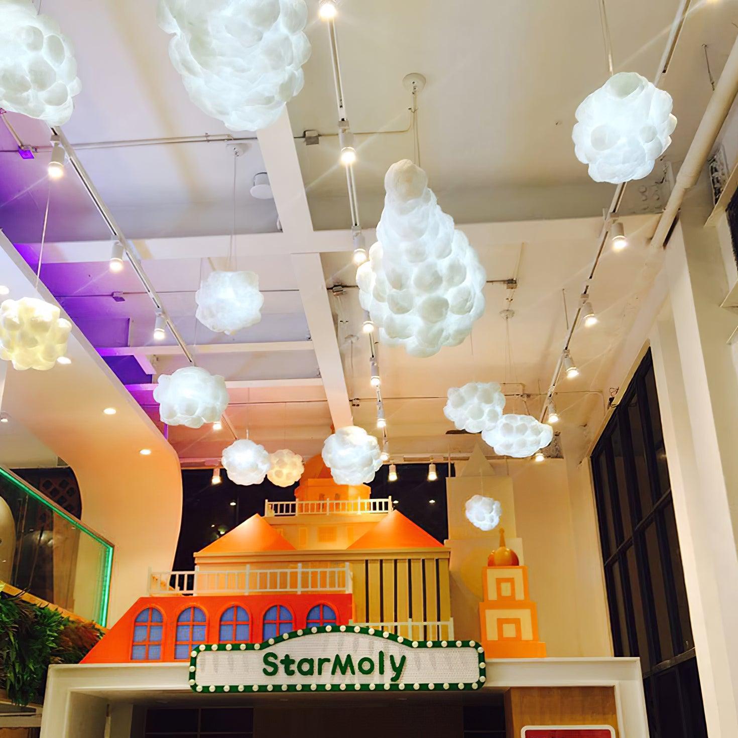 Cloudy Pendel Lampe | Moderne LED Design | Blødt Diffust Lys | Minimalistisk Indretning | UL CE SAA Certificeret | Fastmonteret | Jern Metal Bomuld