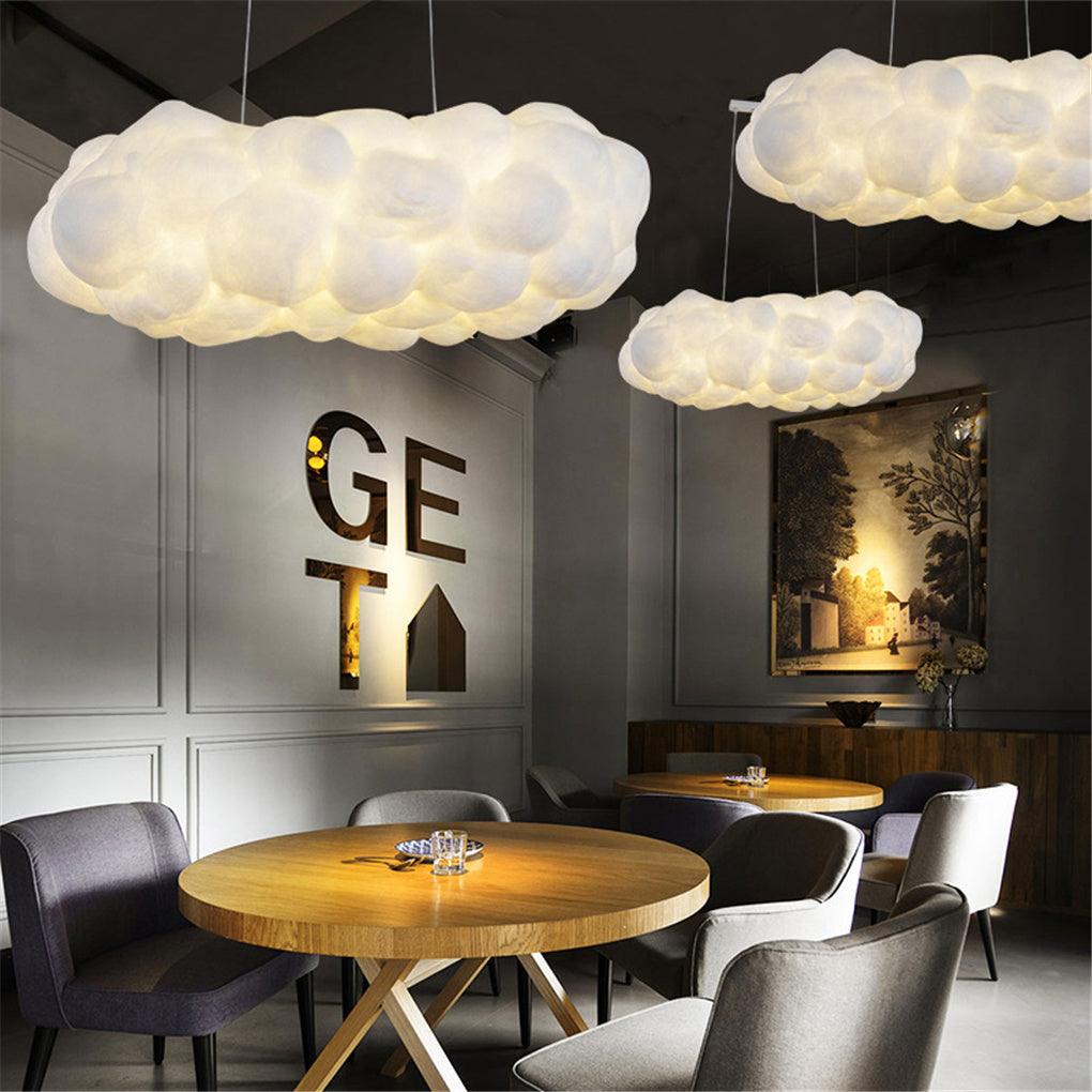 Cloudy Pendel Lampe | Moderne LED Design | Blødt Diffust Lys | Minimalistisk Indretning | UL CE SAA Certificeret | Fastmonteret | Jern Metal Bomuld