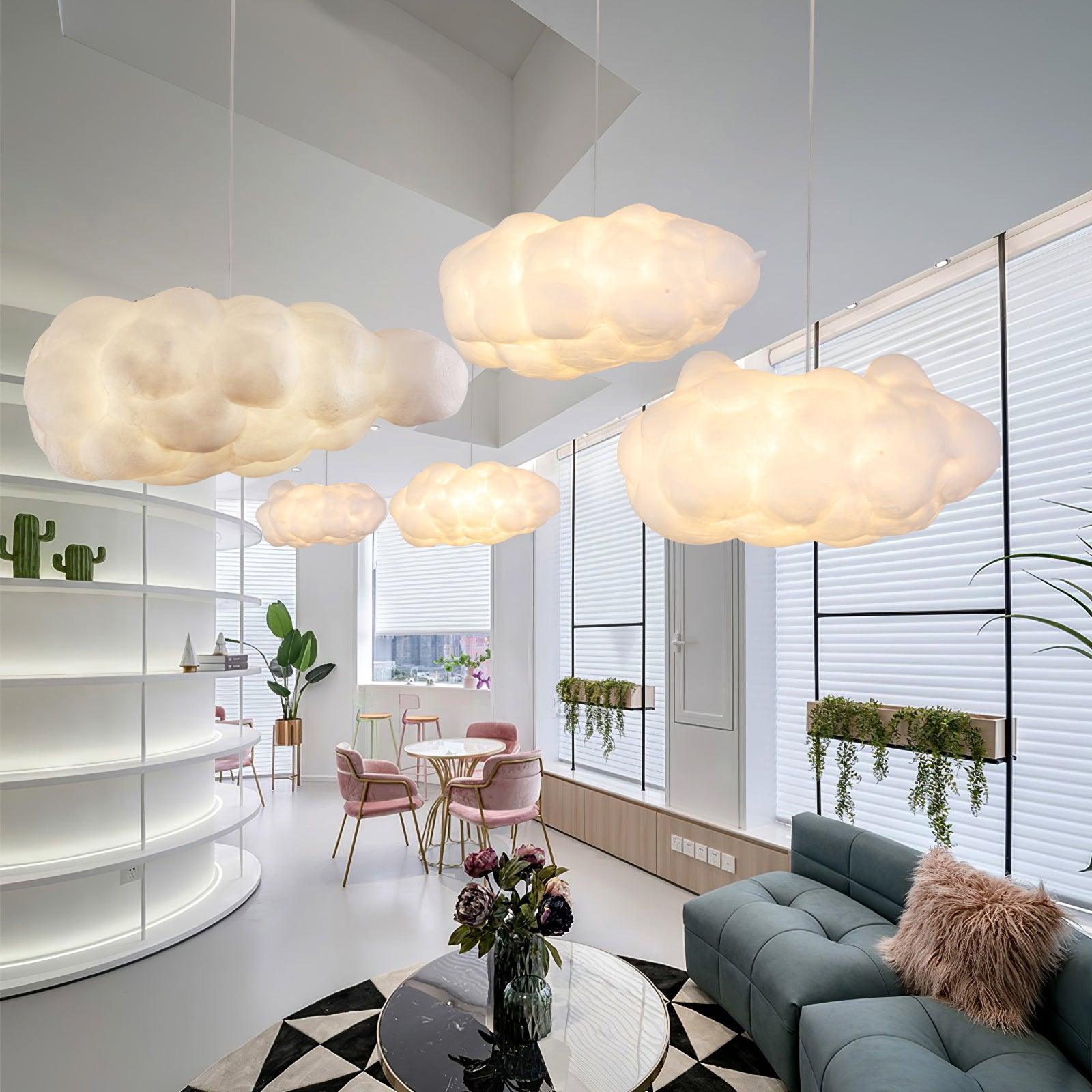Cloudy Pendel Lampe | Moderne LED Design | Blødt Diffust Lys | Minimalistisk Indretning | UL CE SAA Certificeret | Fastmonteret | Jern Metal Bomuld