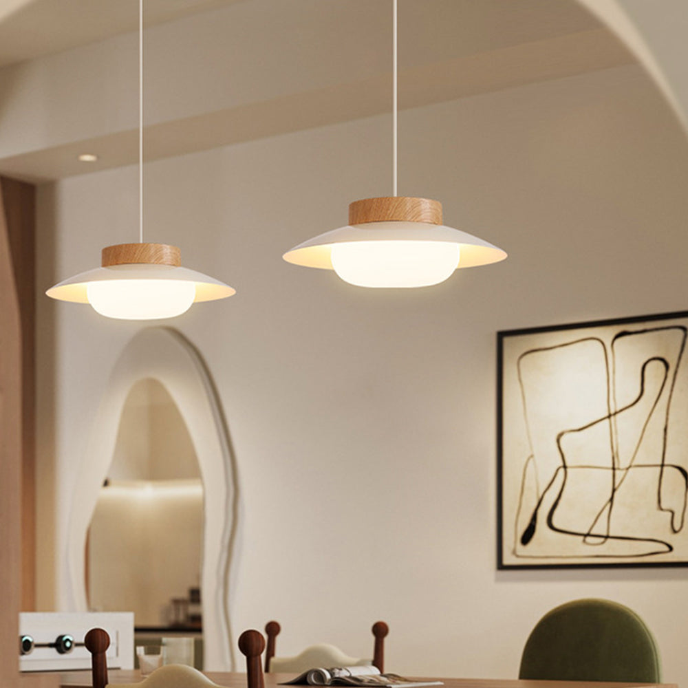 Kreatywna lampa wisząca inspirowana miską ryżu | Żelazo i akryl | Oświetlenie LED | Do salonu, jadalni lub kuchni | Ø35 cm | Elegancki design