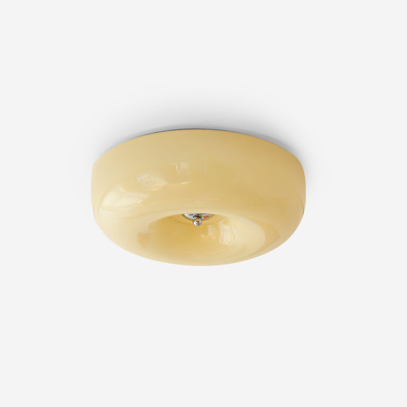Suspension en verre et métal | Source lumineuse LED | Lumière chaude | Ampoule incluse | Diamètre 32/40/46 cm | Hauteur 10 cm | Certifié CE UL