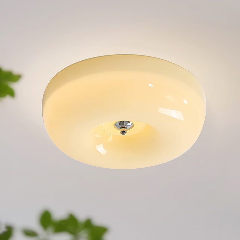 Suspension en verre et métal | Source lumineuse LED | Lumière chaude | Ampoule incluse | Diamètre 32/40/46 cm | Hauteur 10 cm | Certifié CE UL