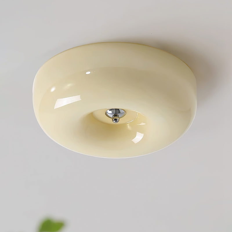 Suspension en verre et métal | Source lumineuse LED | Lumière chaude | Ampoule incluse | Diamètre 32/40/46 cm | Hauteur 10 cm | Certifié CE UL
