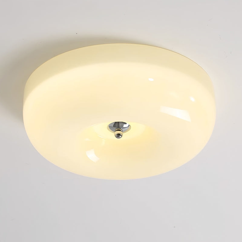 Suspension en verre et métal | Source lumineuse LED | Lumière chaude | Ampoule incluse | Diamètre 32/40/46 cm | Hauteur 10 cm | Certifié CE UL