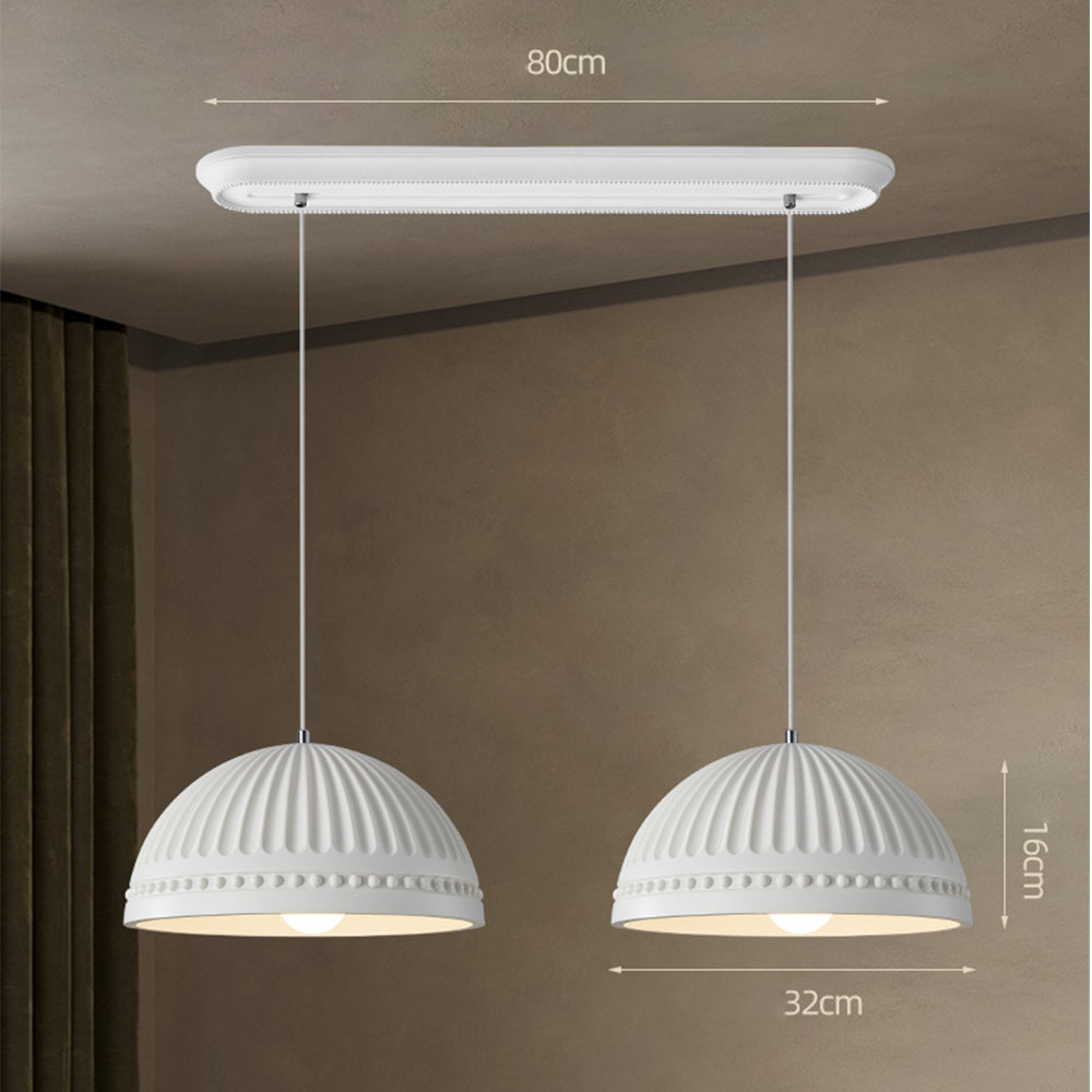 Luminoir | Elegancka, kremowa lampa wisząca LED z żywicy | Regulowana długość 150 cm | Nowoczesny i ponadczasowy design | Idealna do jadalni, salonu