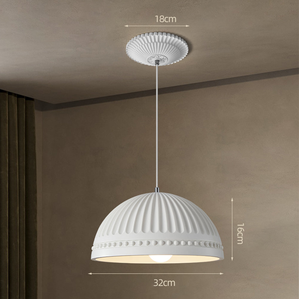 Luminoir | Elegancka, kremowa lampa wisząca LED z żywicy | Regulowana długość 150 cm | Nowoczesny i ponadczasowy design | Idealna do jadalni, salonu