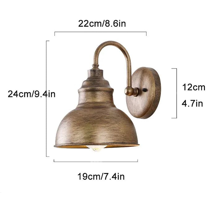 RetroLicht | Éclairage mural extérieur vintage classique | Lampe en fer résistante aux intempéries pour jardin ou