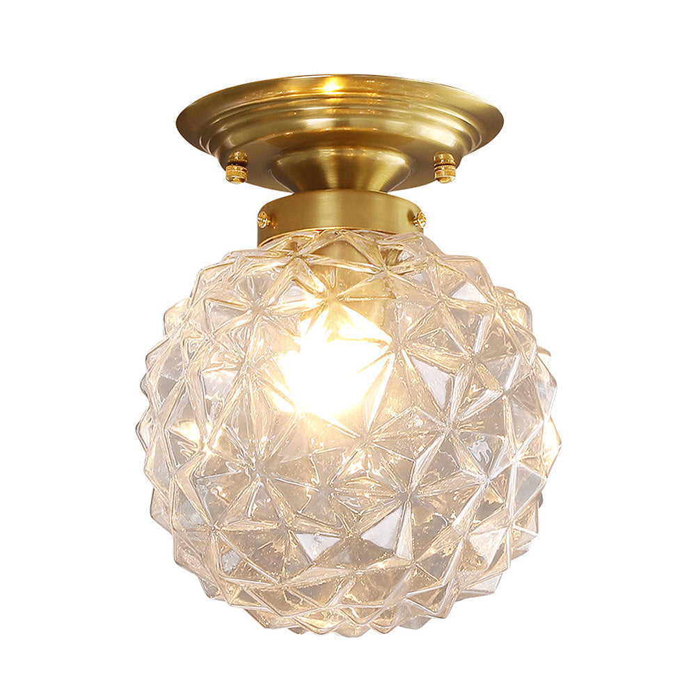 Klare Glaskugel Lampe | Moderne Decke | Rauchgrau/Blau/Klar | D20xH26 cm | E27 Fassung | CE, UL Zertifiziert | Trockene Montage | Wohnzimmer &