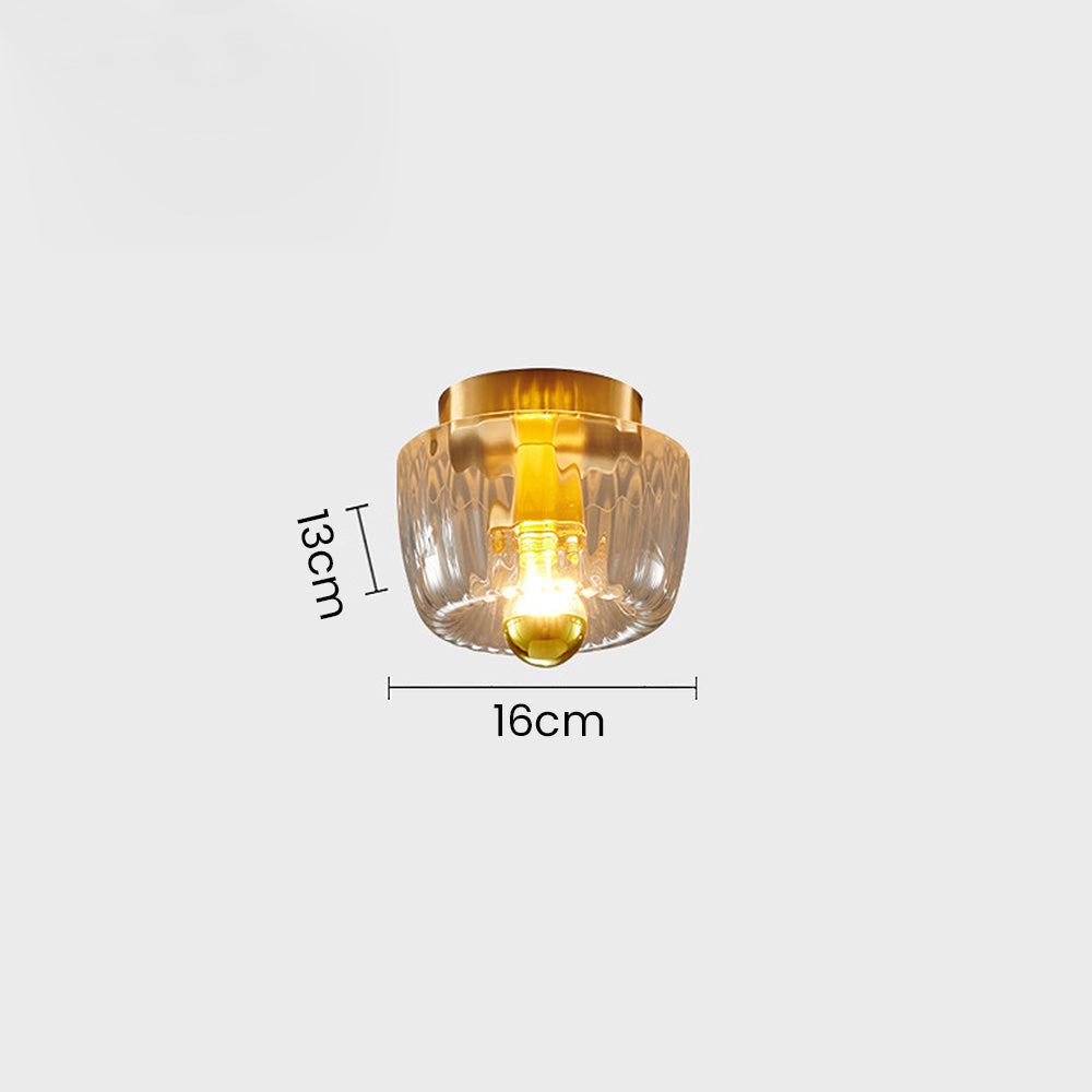 Moderne skandinavischer Stil | Mini-Loftlampe aus Messing und Glas | Ø16cm x H13cm | E14-Fassung | 110V-120V | CE- und UL-zertifiziert | Für