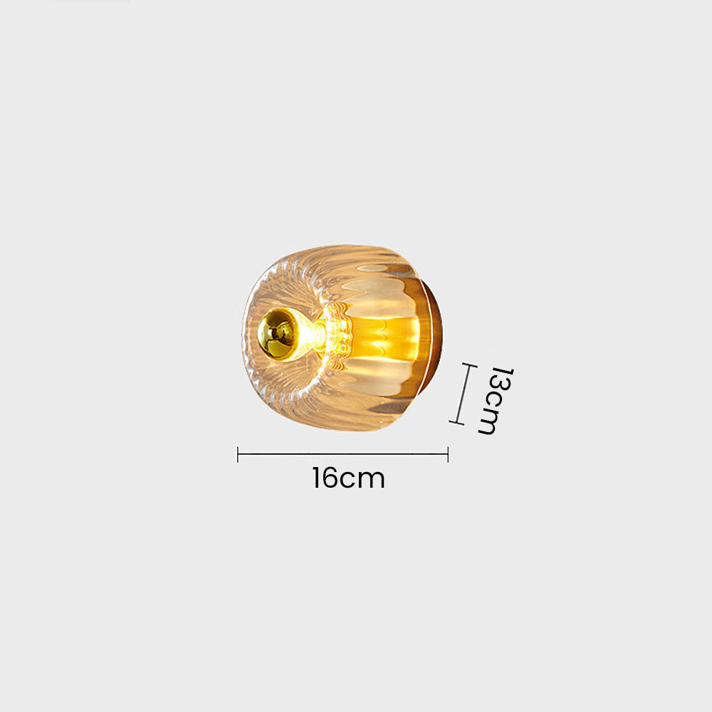 Moderne skandinavischer Stil | Mini-Loftlampe aus Messing und Glas | Ø16cm x H13cm | E14-Fassung | 110V-120V | CE- und UL-zertifiziert | Für