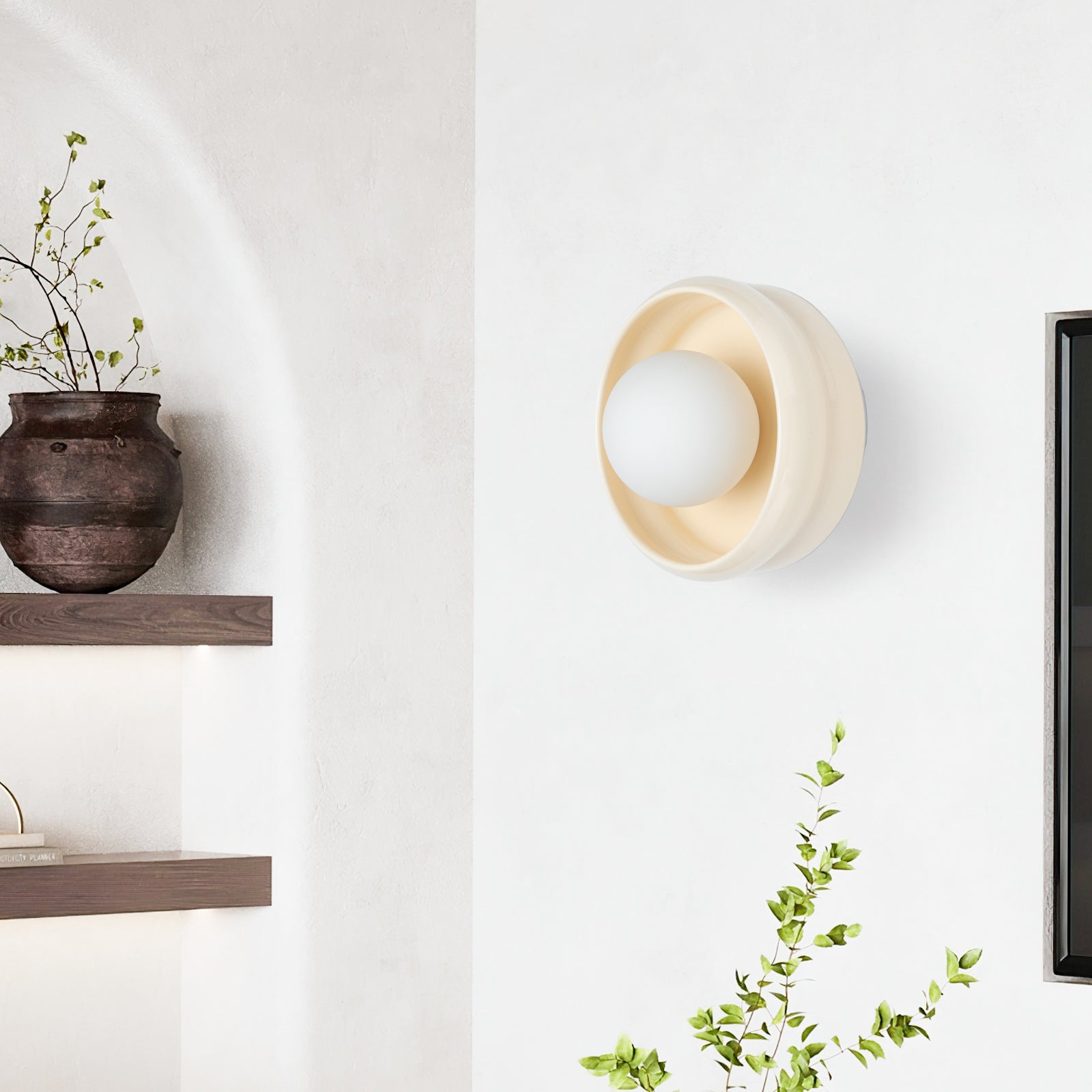 Strömlinjeformad keramisk vägglampa | Färgglad modern design | Dekorativa ränder | G9-sockel | Lämplig för matsal, vardagsrum, sovrum | 110V-120V | Keramik + glas | CE-, UL-certifierad