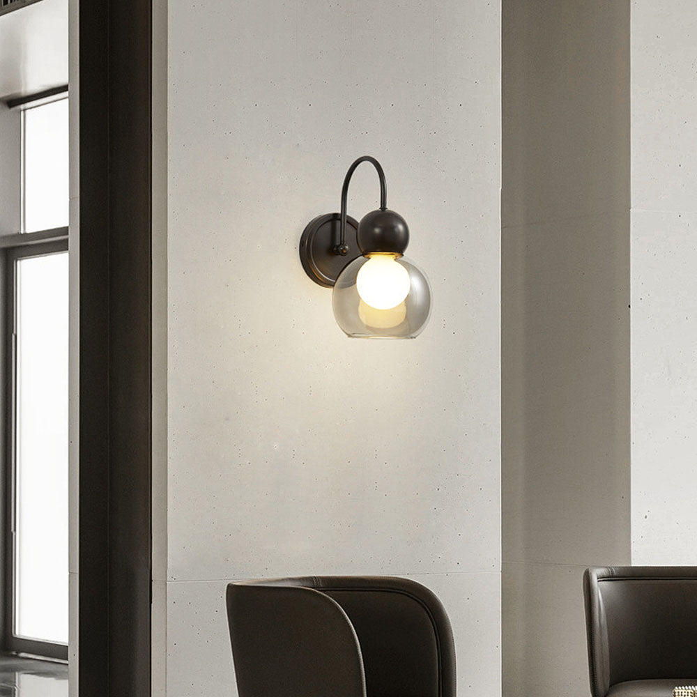 Elegant | Retro | Roterbar | Vägglampa | i | Mässing | och | Glas | Ø21cm | H15cm | Justerbar | Guld | För | Matsal | Vardagsrum | Sovrum