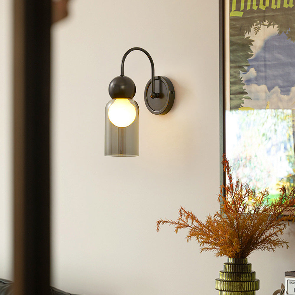 Nordisches Design | Durchsichtige Wandbeleuchtung | Messing und Glas | Moderne Details | Gold und Schwarz | CE- und UL-zertifiziert | Für Wohnzimmer