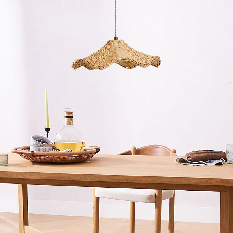 Boheme Rattan Lampe suspendue tissée à la main | Longueur réglable 150 cm | Douille E27 | Max 40W | Matériau en roseau | Ø 30/40/50 cm | Pour salon,