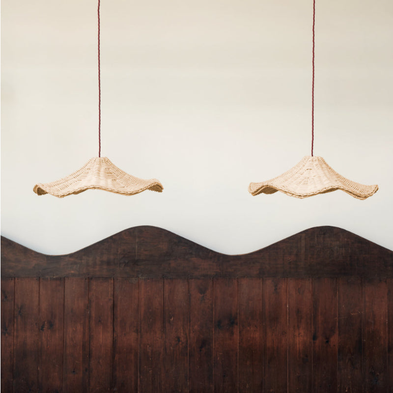 Boheme Rattan Lampe suspendue tissée à la main | Longueur réglable 150 cm | Douille E27 | Max 40W | Matériau en roseau | Ø 30/40/50 cm | Pour salon,