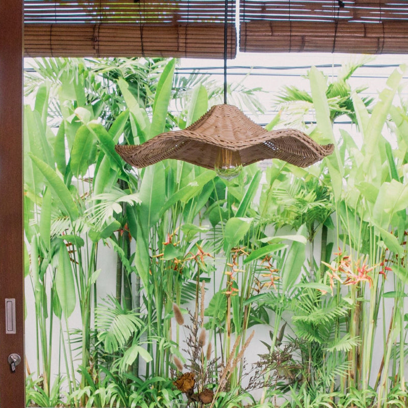 Boheme Rattan Lampe suspendue tissée à la main | Longueur réglable 150 cm | Douille E27 | Max 40W | Matériau en roseau | Ø 30/40/50 cm | Pour salon,