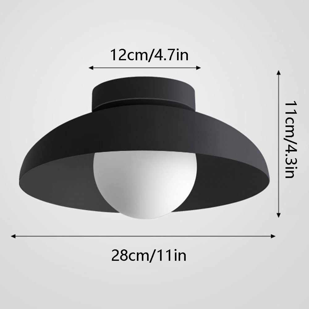 Moderne | Éclairage de plafond en fer | Design semi-encastré | Source lumineuse G9 | 28 cm de diamètre | Tension 110V-120V | Pour pièces sèches