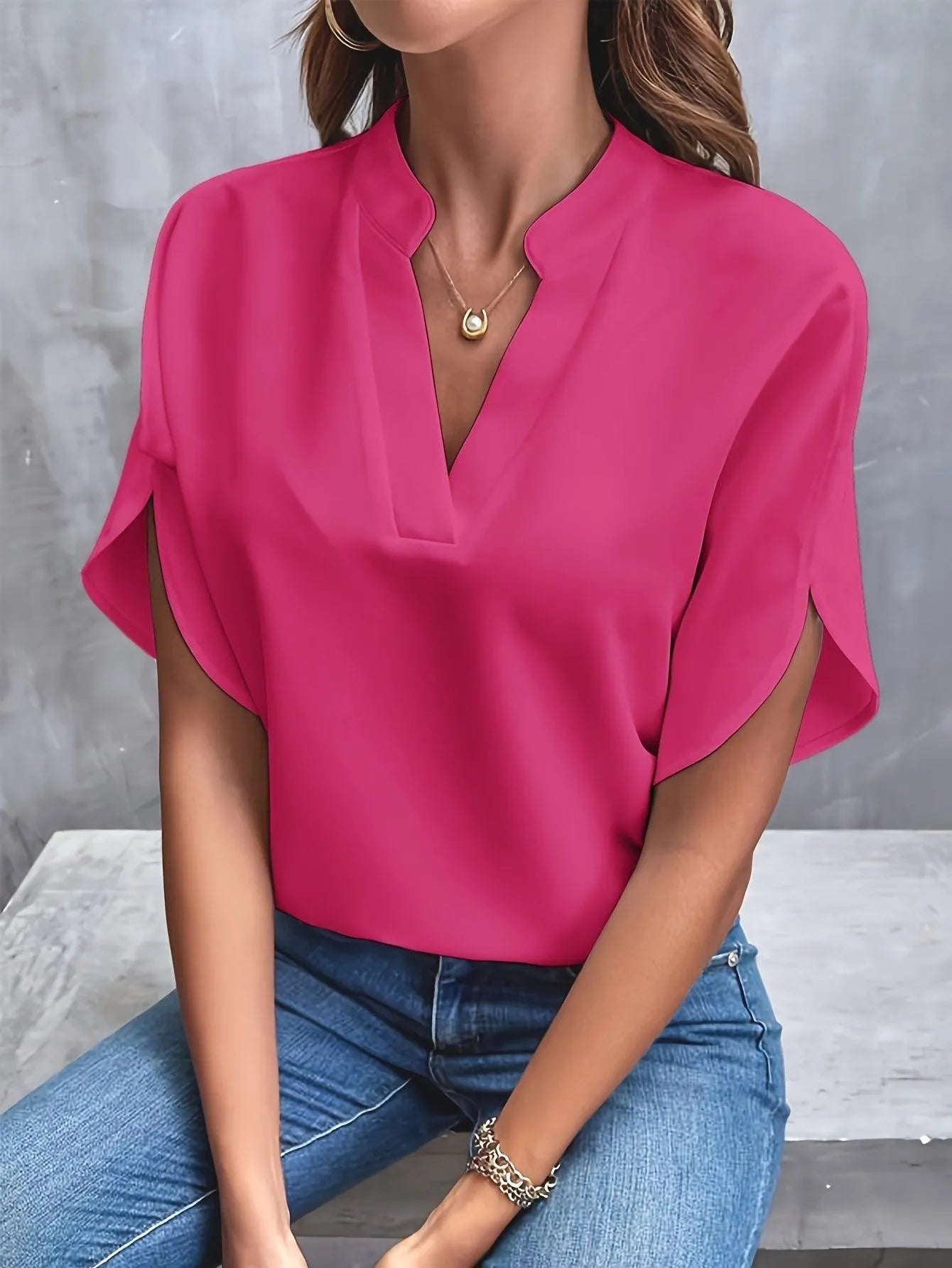 Sabrina - Elegant lys bluse til kvinder
