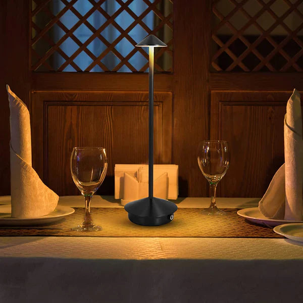 Pilformet lampe LED | Lampe de table sans fil | Dimmable avec luminosité réglable | IP65 étanche aux éclaboussures | Batterie 3000mAh | Temps de