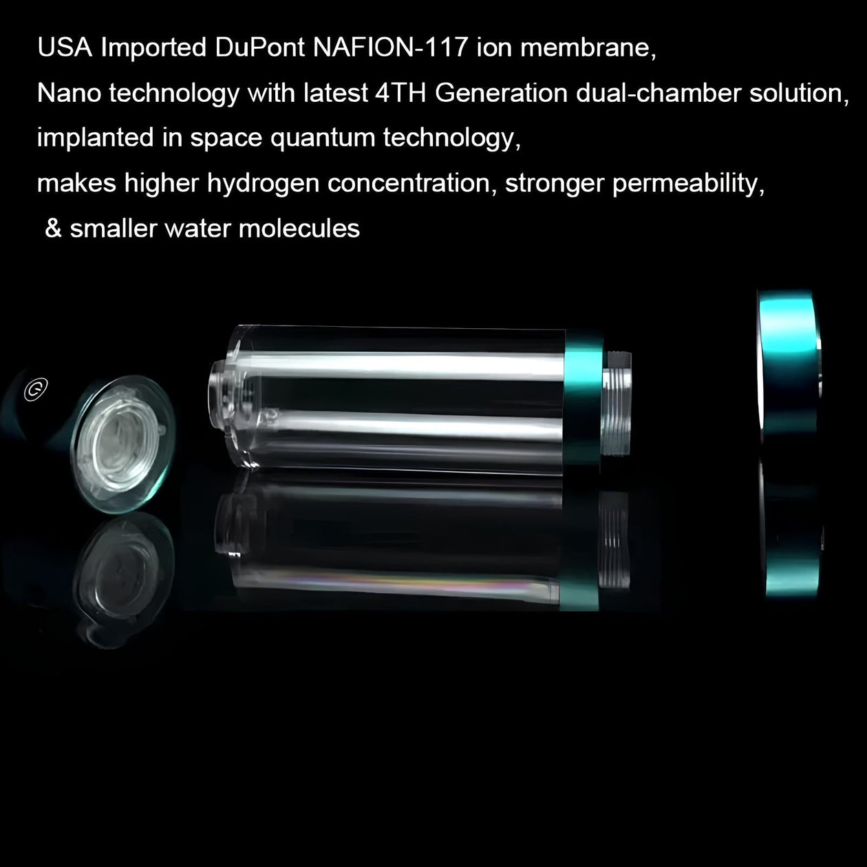 Avanceret Hydrogenvandflaske | SPE PEM Teknologi | Rechargeable | OLED Display | Antioxidant Effekt | Hjem & Rejser | Kompatibel Adapter | BPA-fri Materiale | Begræns Modstand | Molekylær Hydrering