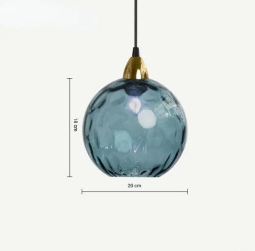 Suspension boule en verre | Design élégant | Éclairage blanc chaud ou blanc froid | Ø18 cm | Douille E27 | Parfait pour salon, salle à manger ou