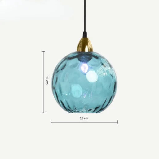 Suspension boule en verre | Design élégant | Éclairage blanc chaud ou blanc froid | Ø18 cm | Douille E27 | Parfait pour salon, salle à manger ou