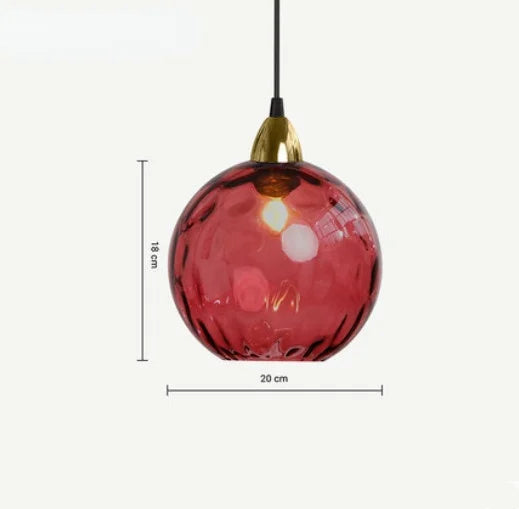 Suspension boule en verre | Design élégant | Éclairage blanc chaud ou blanc froid | Ø18 cm | Douille E27 | Parfait pour salon, salle à manger ou