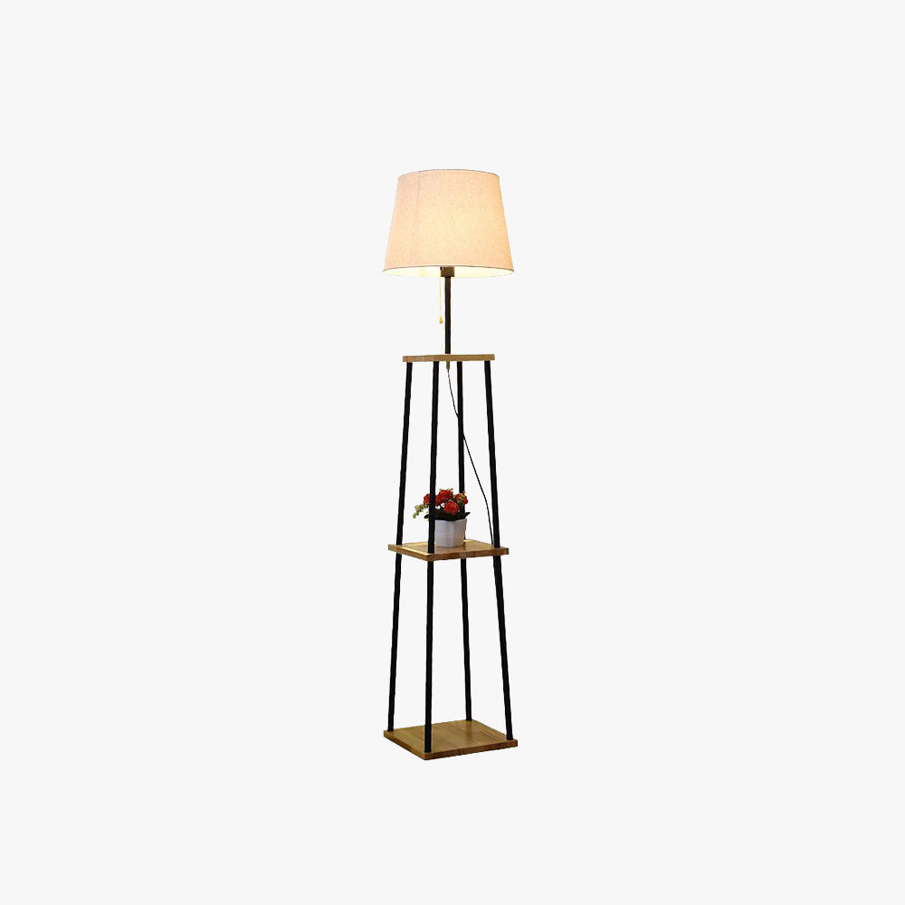 Moderne Stehlampe mit Regalen | Savionia | Praktische Aufbewahrung | Elegante Beleuchtung | Robuste Konstruktion | Wohn- und Schlafzimmerfreundlich