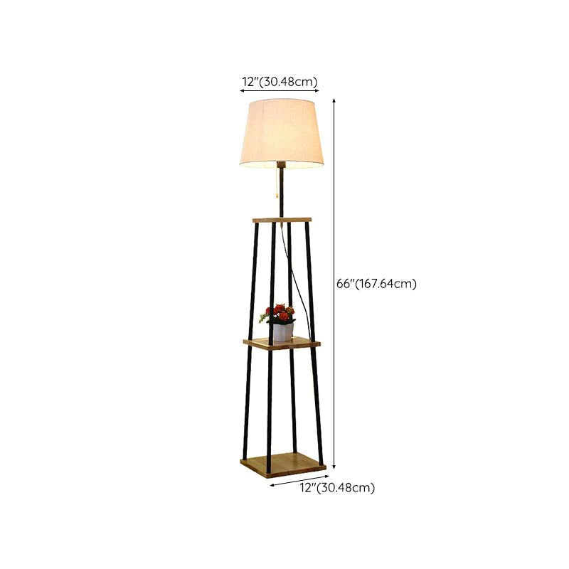 Moderne Stehlampe mit Regalen | Savionia | Praktische Aufbewahrung | Elegante Beleuchtung | Robuste Konstruktion | Wohn- und Schlafzimmerfreundlich