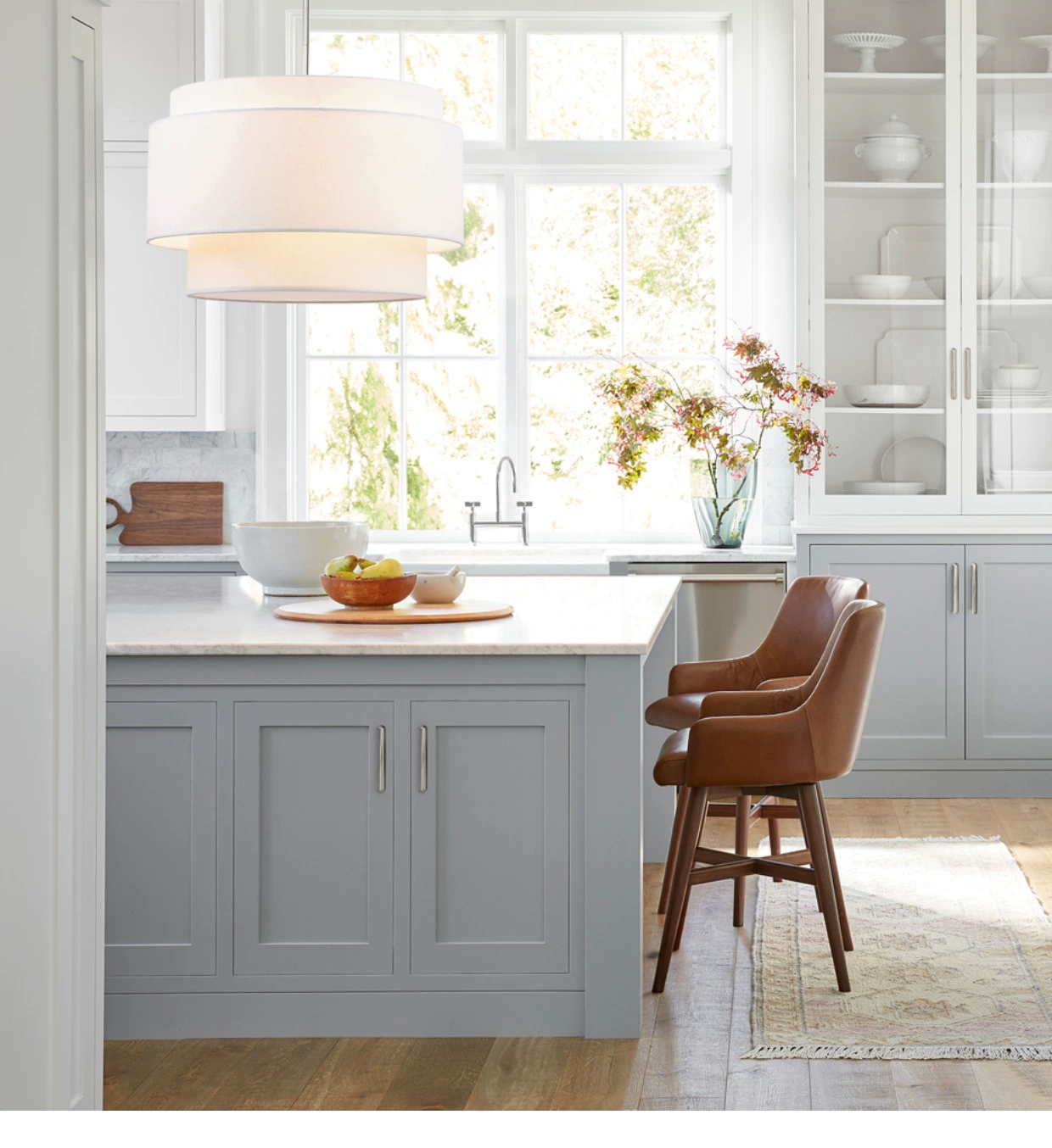 Bauhaus Beige | Lag-på-Lag Hørskærm | Justierbare Höhe 150 cm | E26/E27 Fassung | 40W Maximalleistung | Moderne Deckenlampenschirm | Für Küche,