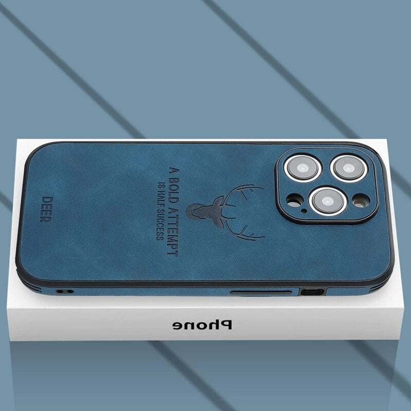 Læderetui til iPhone | Stilrent Design | Stødsikker Beskyttelse | Høj Kvalitet | Tilpasset Pasform | Fås i Flere Farver | Let og Slankt design | Stilfuldt Cover