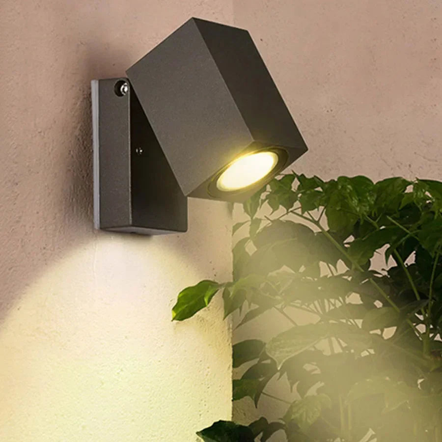 Lampe murale extérieure | Réglable | Étanche | LED | Lumière claire | Design robuste | Durable | Convient pour villas et vérandas | 31x65x99 mm