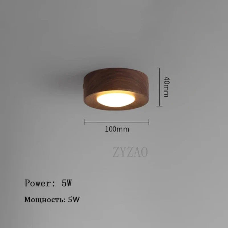 WoodenGlow Valnød LED Loftbelysning | Naturlig Åremønstre | Energieffektiv | Elegance & Atmosfære | Bæredygtig Design | Strålende Spotlys | Dekorativ Belysning til Hjemmet | Unikt Håndværk