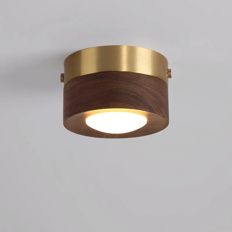 WoodAura | Lampe de loft élégante en noyer | Technologie LED | Éclairage naturel | Durable | Artisanat de haute qualité | Idéale pour salon et