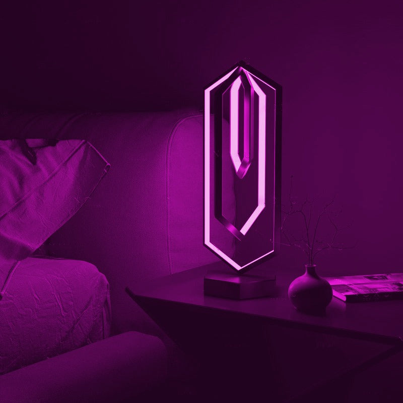 Lampe d'éclairage LED intelligente | Design géométrique | Contrôle par application | Effets multicolores | Compatible Bluetooth | Fonction dimmable