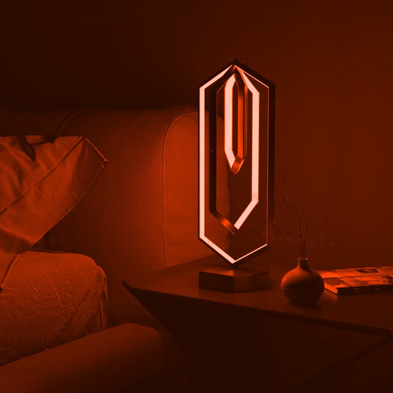 Lampe d'éclairage LED intelligente | Design géométrique | Contrôle par application | Effets multicolores | Compatible Bluetooth | Fonction dimmable