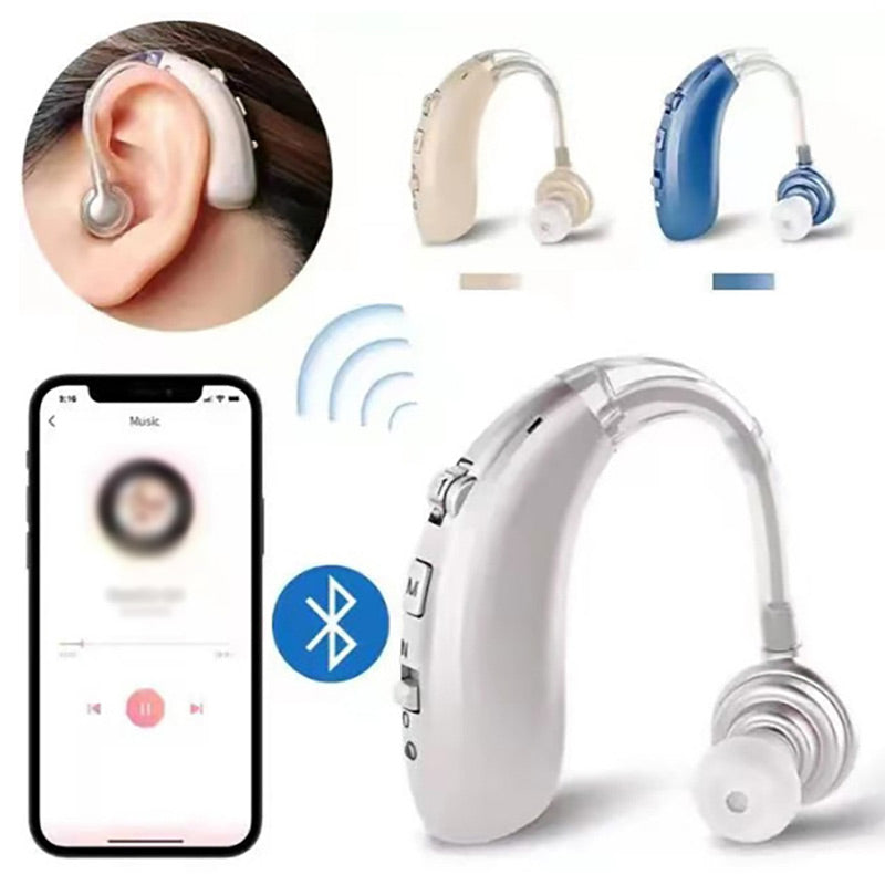 Bluetooth Hovedtelefoner | Trådløs Lyd | Enkel Kontrol | Klar Röståtergivning | Seniorvenlig Design | Brusreducering | Lang Batteritid | USB Opladning | Blå eller Sølv | Letvægts Komfort | Justerbart Hovedbånd