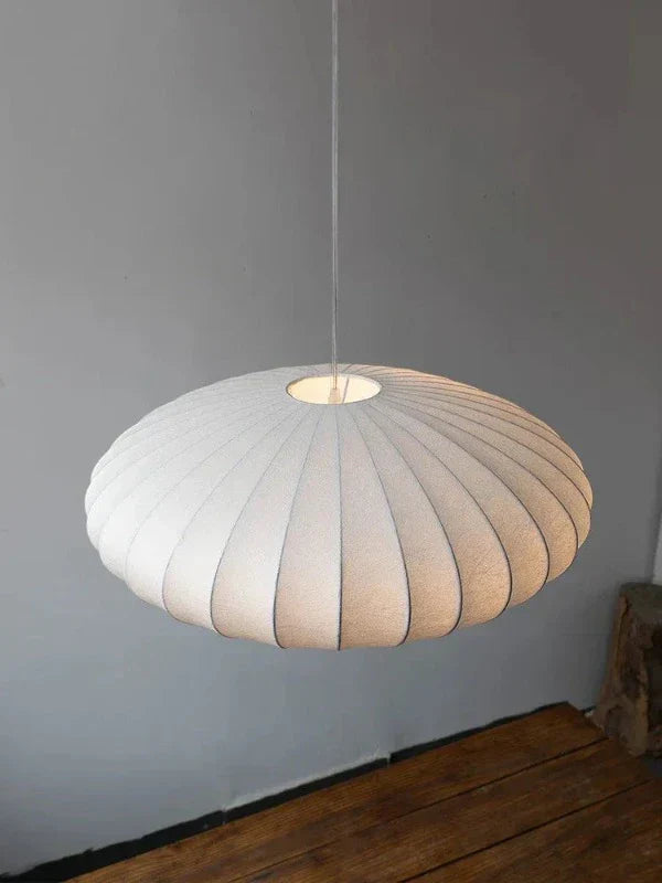 LumiSier | Couronne Suspendue en Soie Exclusive | Cristal & Soie | Pour une Atmosphère Luxueuse | Éclairage de Plafond Intérieur | Design