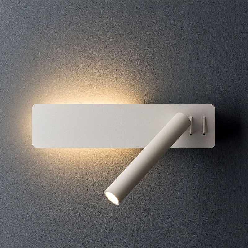 Leselampe mit LED | Schwenkbare Wandleuchte | Modernes, minimalistisches Design | Nox | Verstellbarer Lichtwinkel | Skandinavischer Stil | Energiesparend