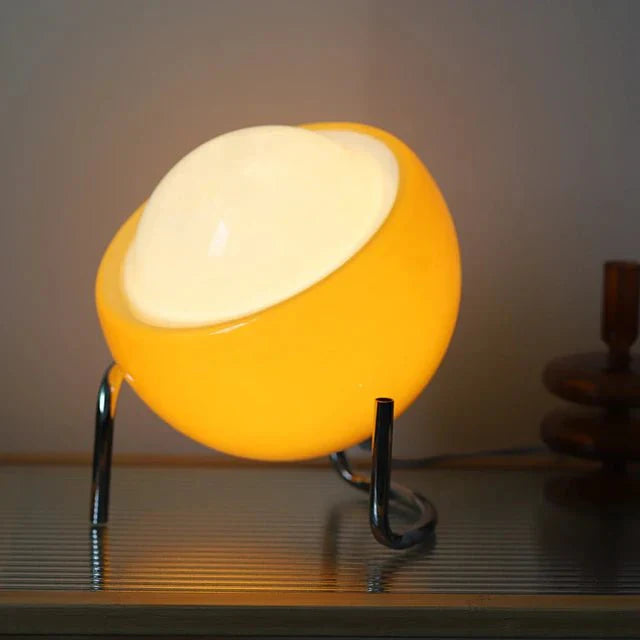 Lampe ronde | Fer et verre | Blanc/Rose | LED | AC 90-260V | E27 | 3 couleurs de lumière | Finition acier poli | 25x21 cm | Design