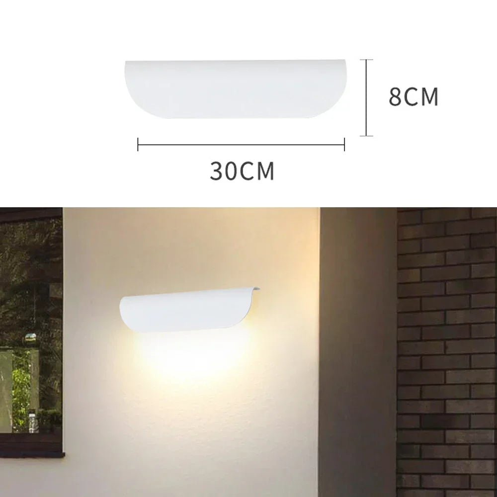 RainGlow | IP65 wasserdichte LED Wandleuchte | Außenbeleuchtung aus Aluminium | 10W | Perfekt für Garten, Terrasse und