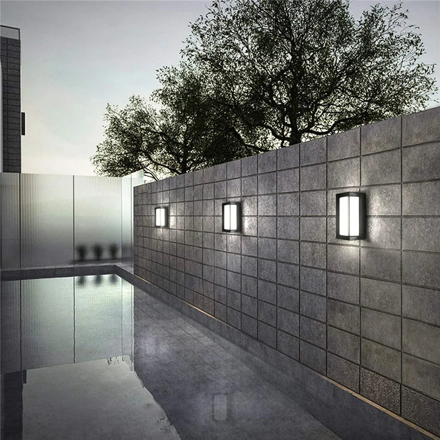 Luminoir | Zewnętrzna lampa ścienna LED | Aluminium i akryl | Nowoczesny design | Odporna na warunki atmosferyczne | Łatwa instalacja | Obszar