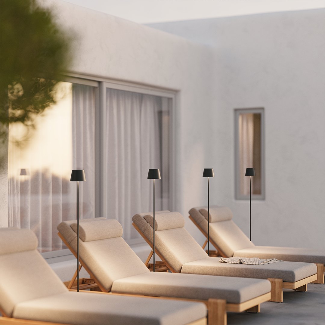 Rilano | Justierbares LED-Licht | Wiederaufladbarer Akku | 10 Stunden Betriebszeit | Stilvolles Design | Warme Farbtemperatur 2700K | Innen- und