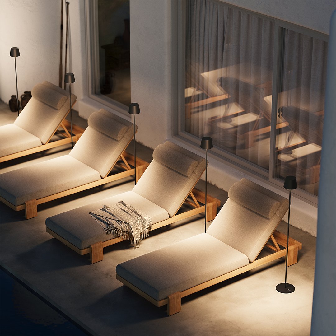 Rilano | Justierbares LED-Licht | Wiederaufladbarer Akku | 10 Stunden Betriebszeit | Stilvolles Design | Warme Farbtemperatur 2700K | Innen- und