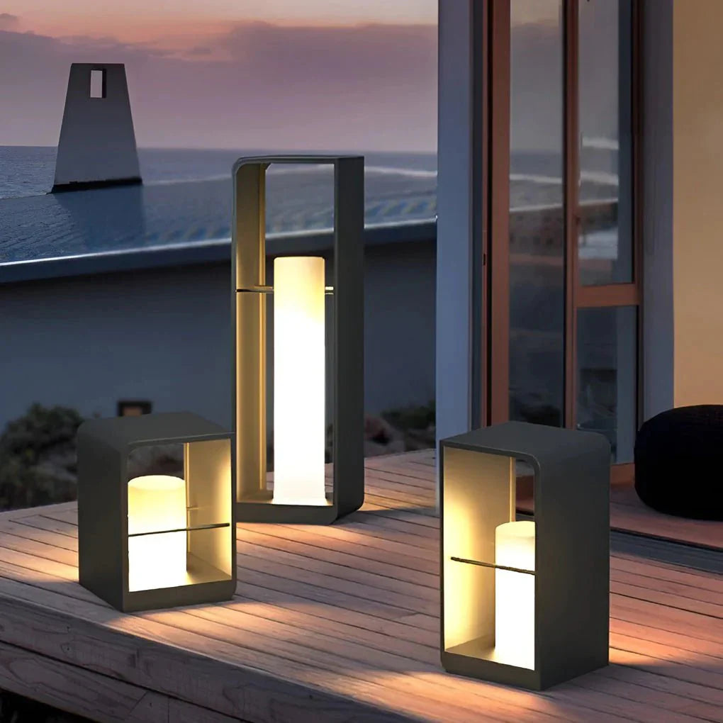 Lanterne solaire LED de jardin | Résistante aux intempéries | Économe en énergie | Design élégant | Éclairage pour jardin et terrasse | Noir