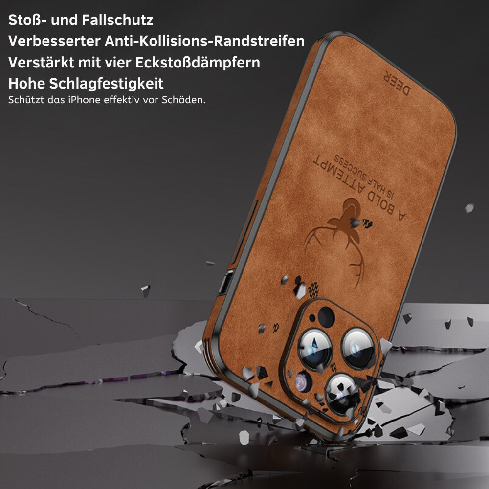 Læderetui til iPhone | Stilrent Design | Stødsikker Beskyttelse | Høj Kvalitet | Tilpasset Pasform | Fås i Flere Farver | Let og Slankt design | Stilfuldt Cover