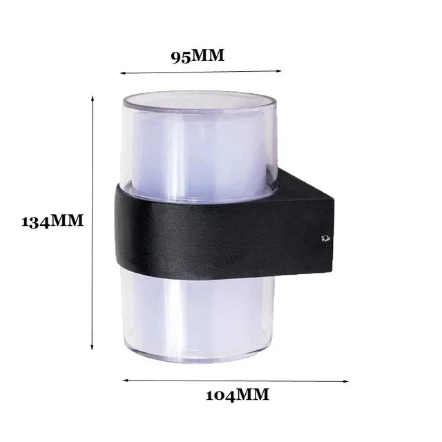 AquaBright | Väggmonterad LED-utomhuslampa | Vattentät och nordisk modern design | Hållbar belysning för trädgård, uteplats och uppfart