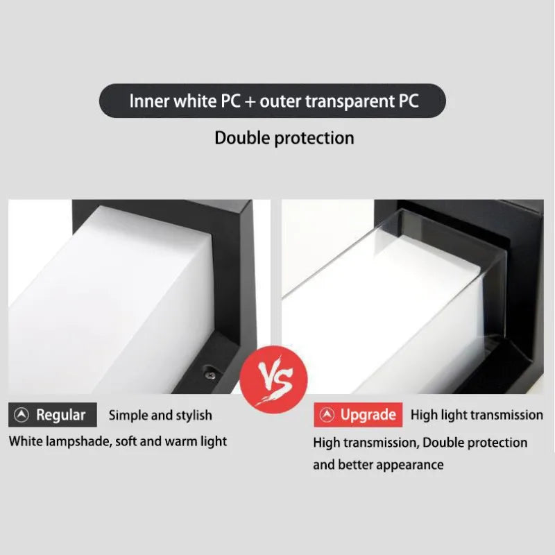 Luminoir | MoonGlow Außen Wandleuchte | Elegant & Wetterbeständig | Einfache Installation | Perfekt für Einfahrten &