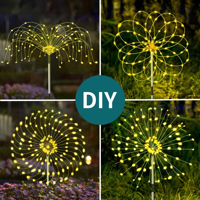 Lampes solaires extérieures | Lot de 4 pièces | Décoration lumineuse LED | Étanche IP65 | Jardin | Cour | DIY malléable | Longue durée de batterie
